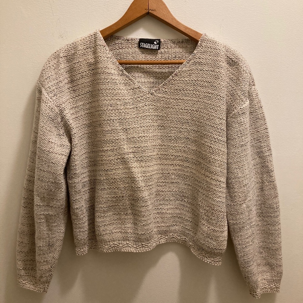 80s Vintage Cropped Sweater